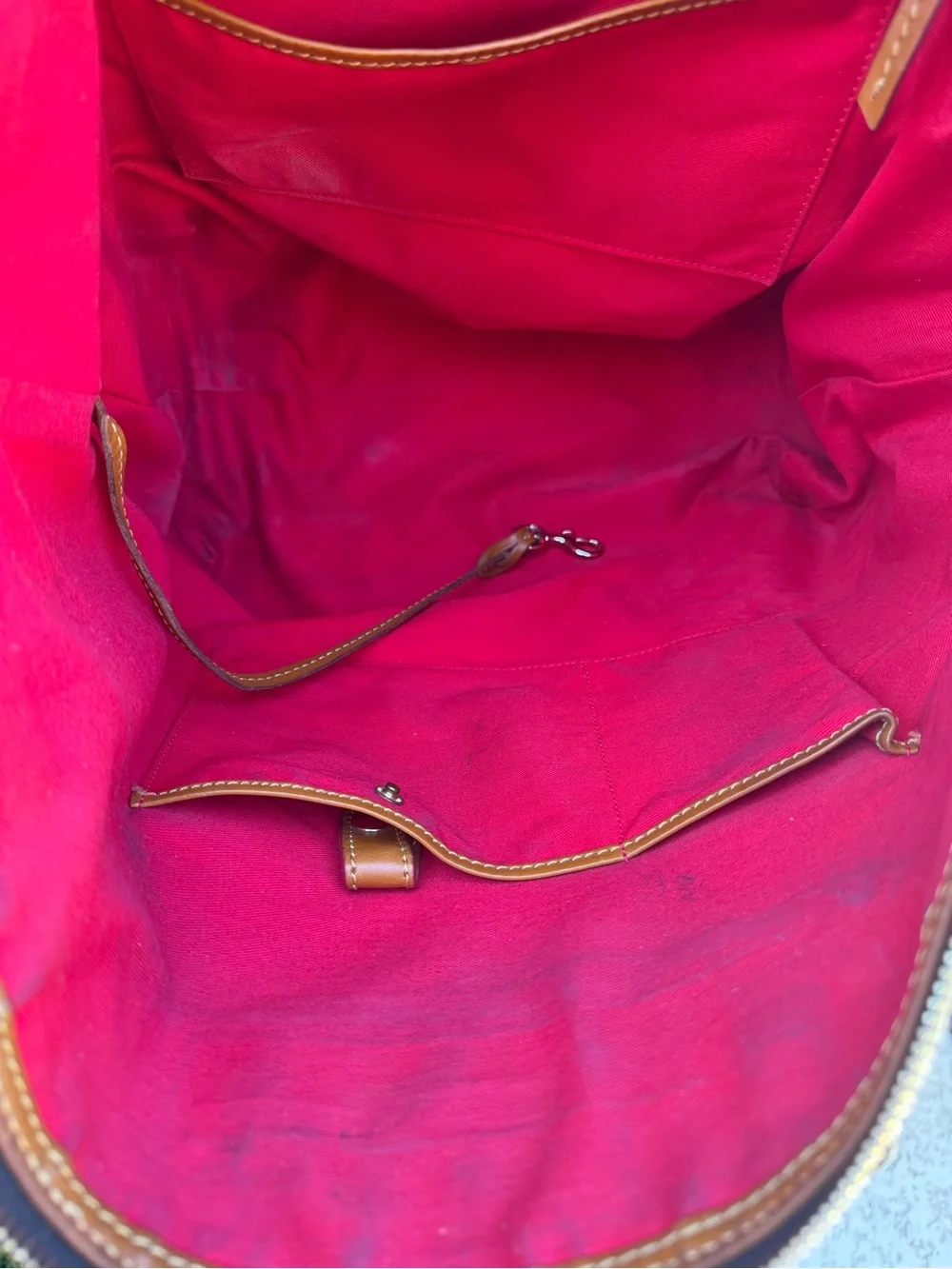 Dooney & Bourke Brown Monogram Travel Tote Bag with Shoulder Strap